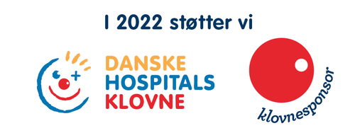 I 2022 støtter vi Danske Hospitals Klovne - Klovnesponsor